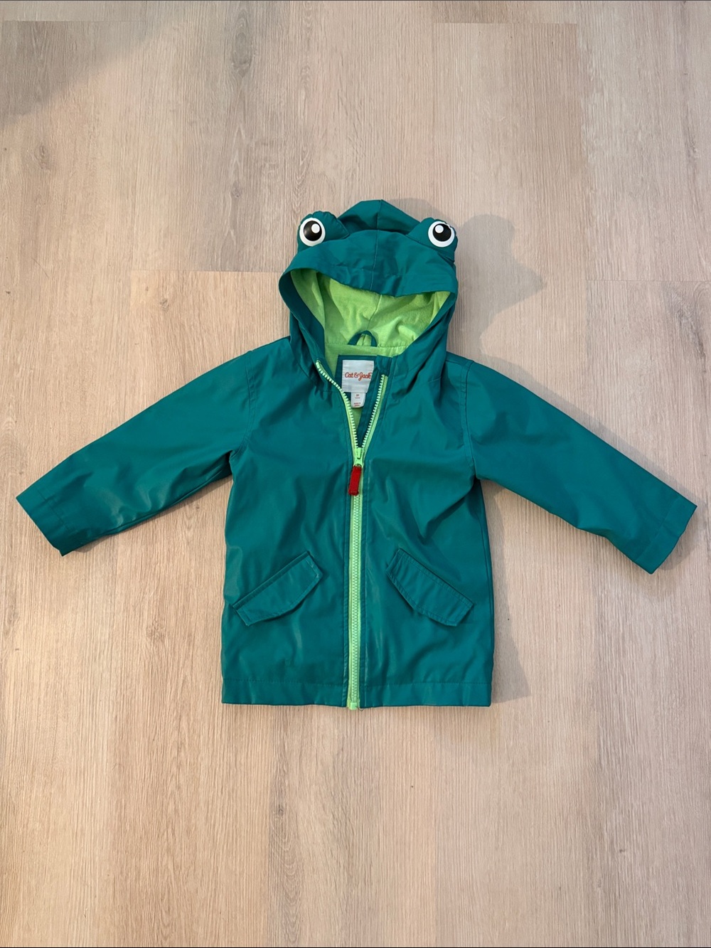 Cat & Jack Frog Hooded Raincoat